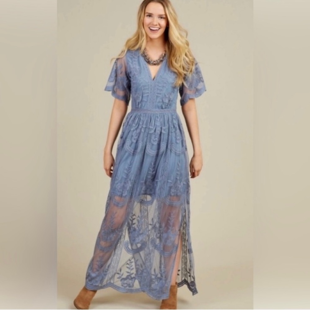 Altar’d State maxi dress blue